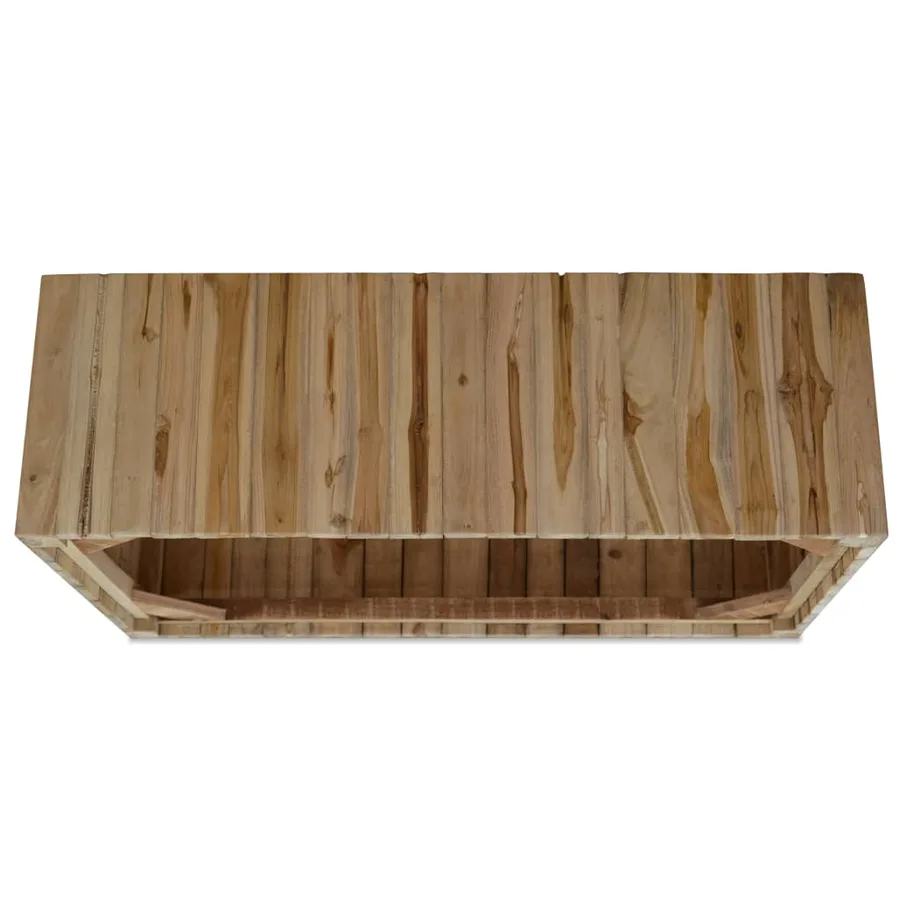 Table basse Teck véritable 90x50x30 cm - 6