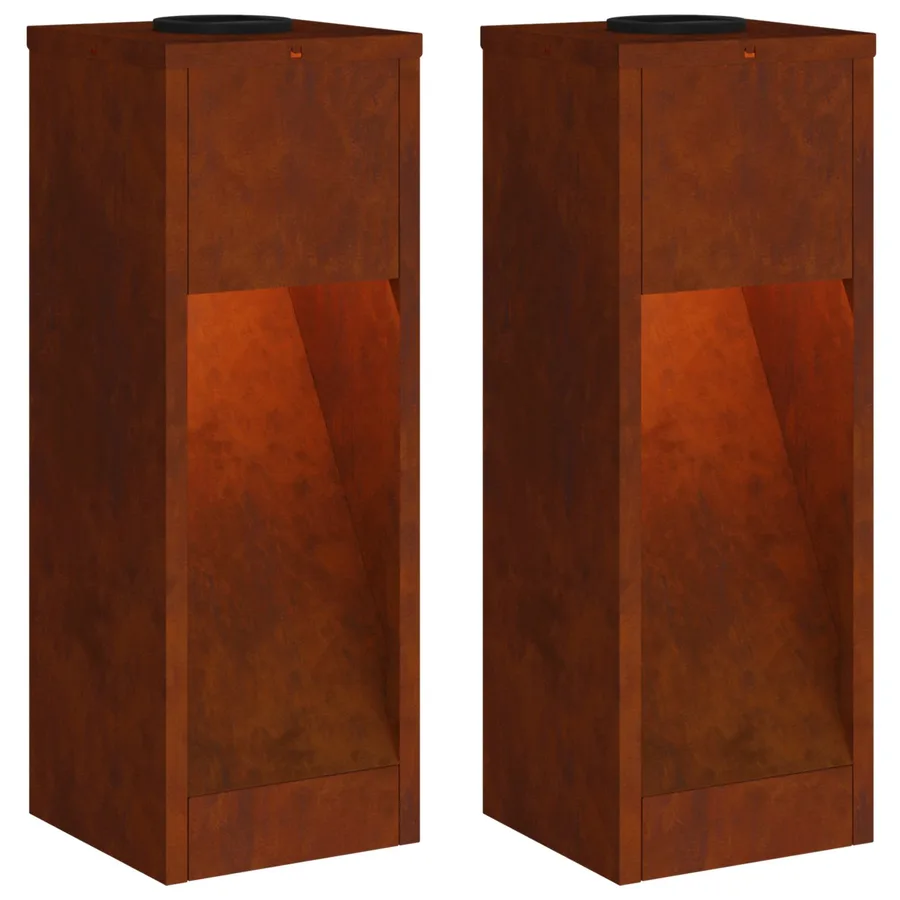 Lumière de Chemin LED Solaire 2 pcs Blanc chaud 18 x 18 x 50 cm - 2