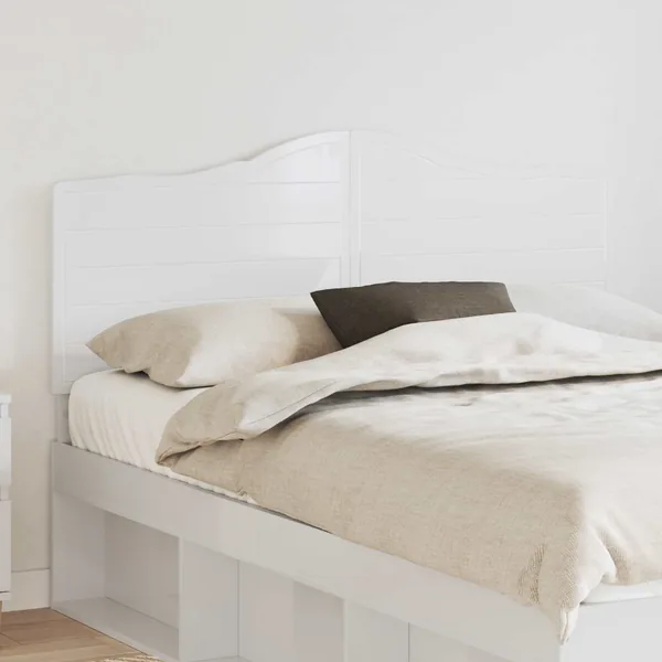 Tête de lit Blanc Brillant Bois d'ingénierie