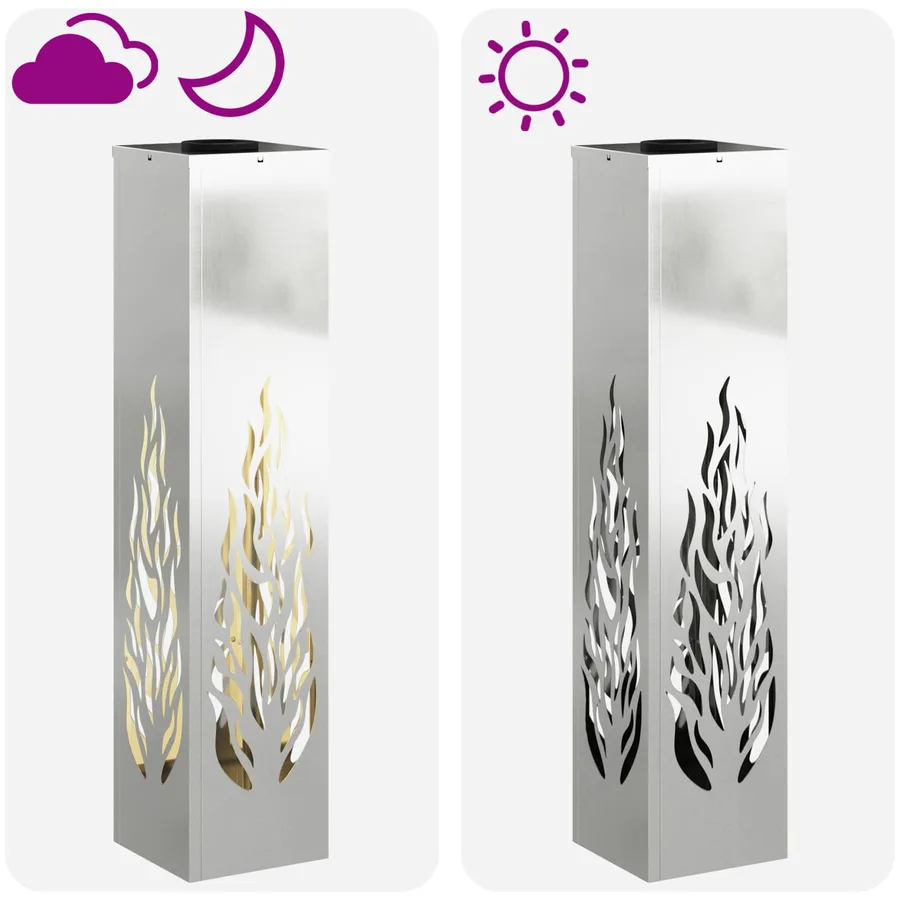 Lumière de chemin LED solaire 2 pcs Blanc chaud 18 x 18 x 80 cm - 13