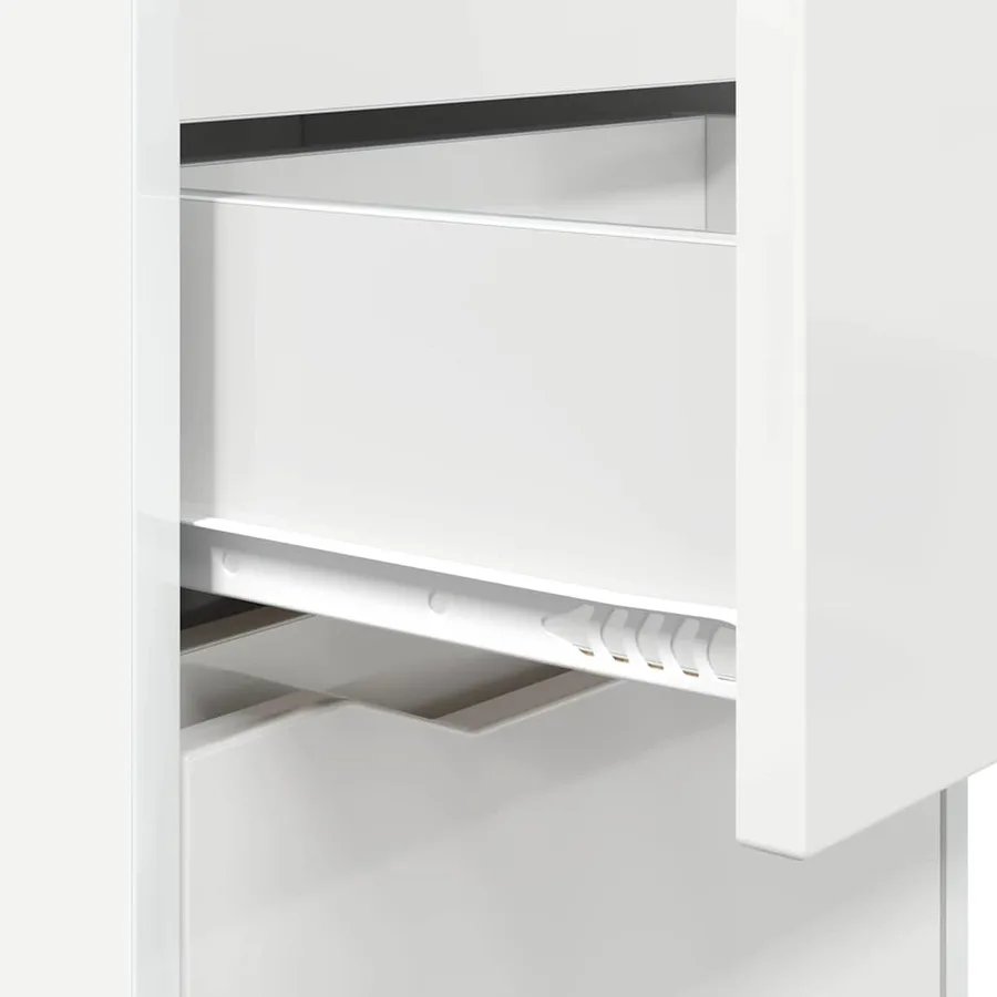 Tables de chevet 2 pcs Blanc brillant 40 x 30 x 467 cm - 9