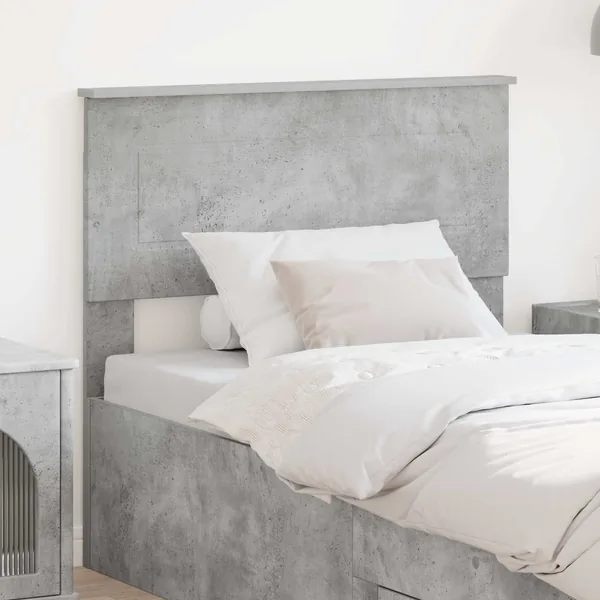 Tête de lit Gris béton Bois d'ingénierie