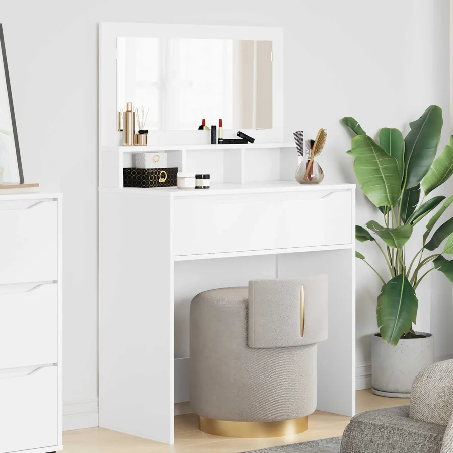 Tables de maquillage pour chambre Blanc 80 x 39,6 x 135 cm