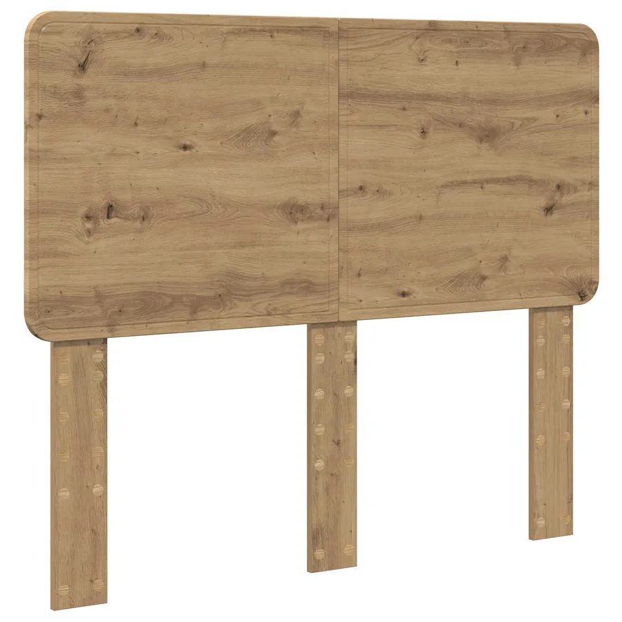 Cadre de lit Chêne artisan 120 x 190 cm Bois de pin massif - 6