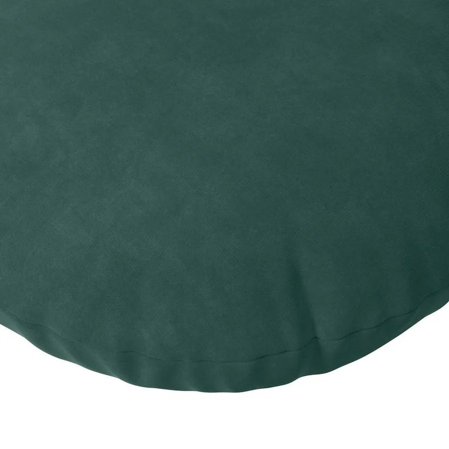 Coussins de siège 2 pcs Vert foncé Ø60 x 21 cm Velours - 7