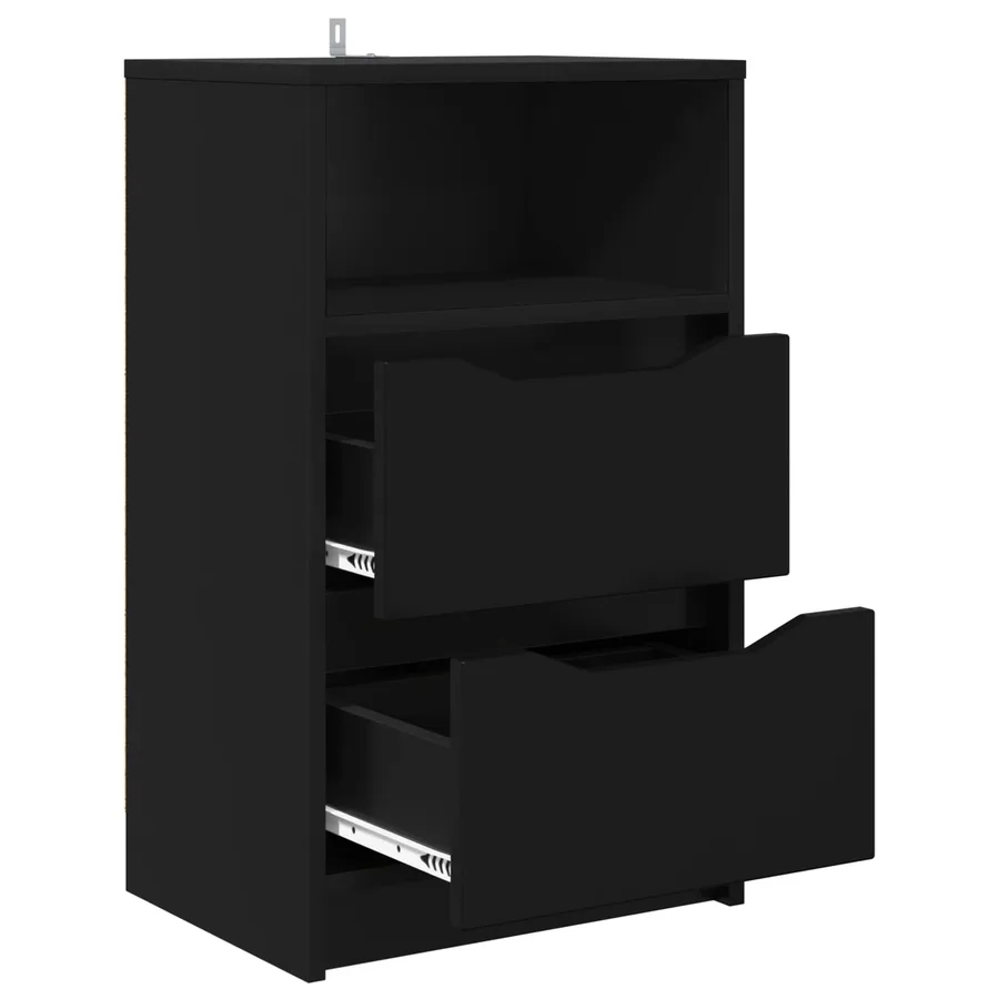 Table de chevet Noir 40 x 30 x 467 cm Bois d'ingénierie - 5