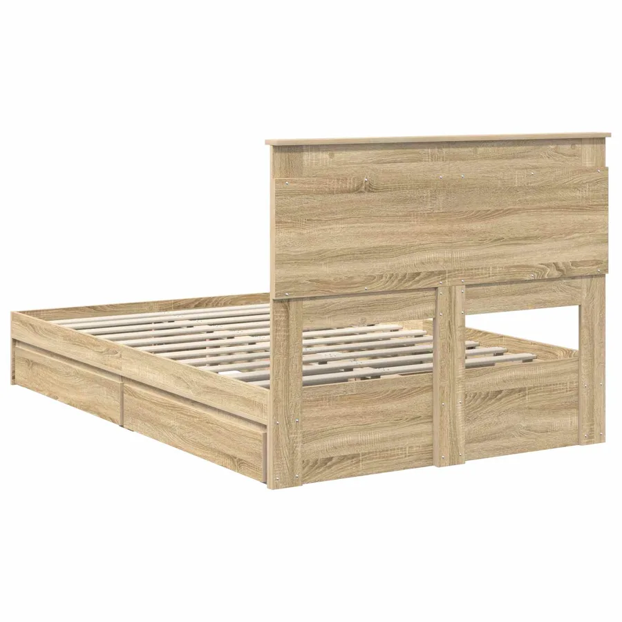 Lit de Rangement Chêne Sonoma 120 x 200 cm Bois d'ingénierie - 10