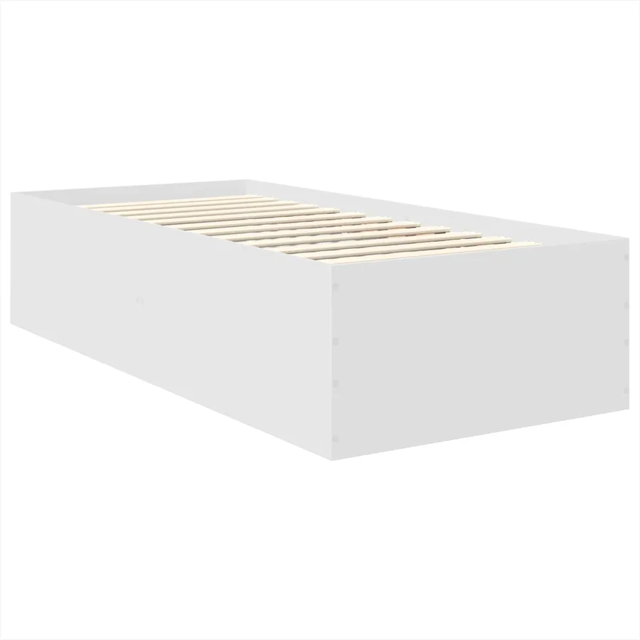 Cadre de lit Blanc 120 x 200 cm Bois d'ingénierie - 5