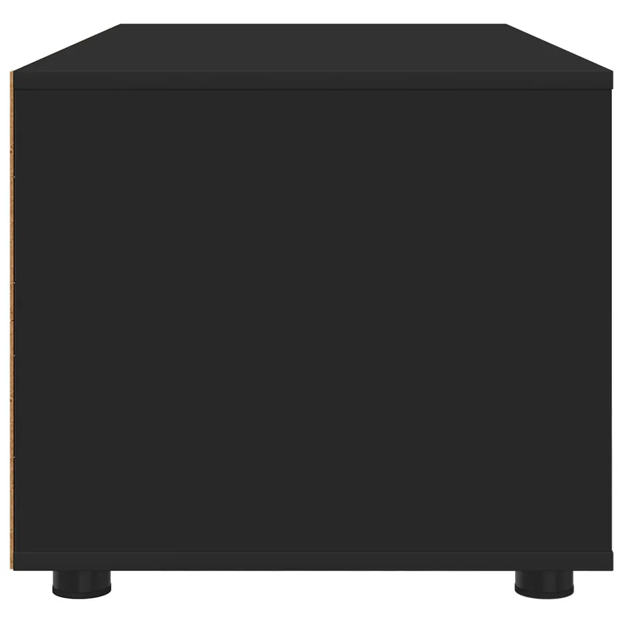 Meuble TV avec tiroir Noir 100 x 48 x 43 cm Bois d'ingénierie - 7
