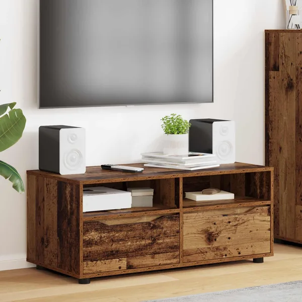 Meuble TV Bois Ancien 100 x 48 x 43 cm Bois d'ingénierie
