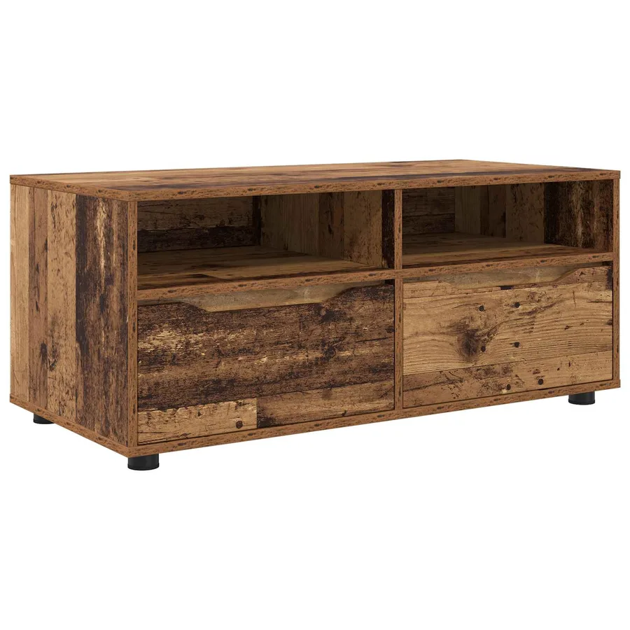 Meuble TV Bois Ancien 100 x 48 x 43 cm Bois d'ingénierie - 2