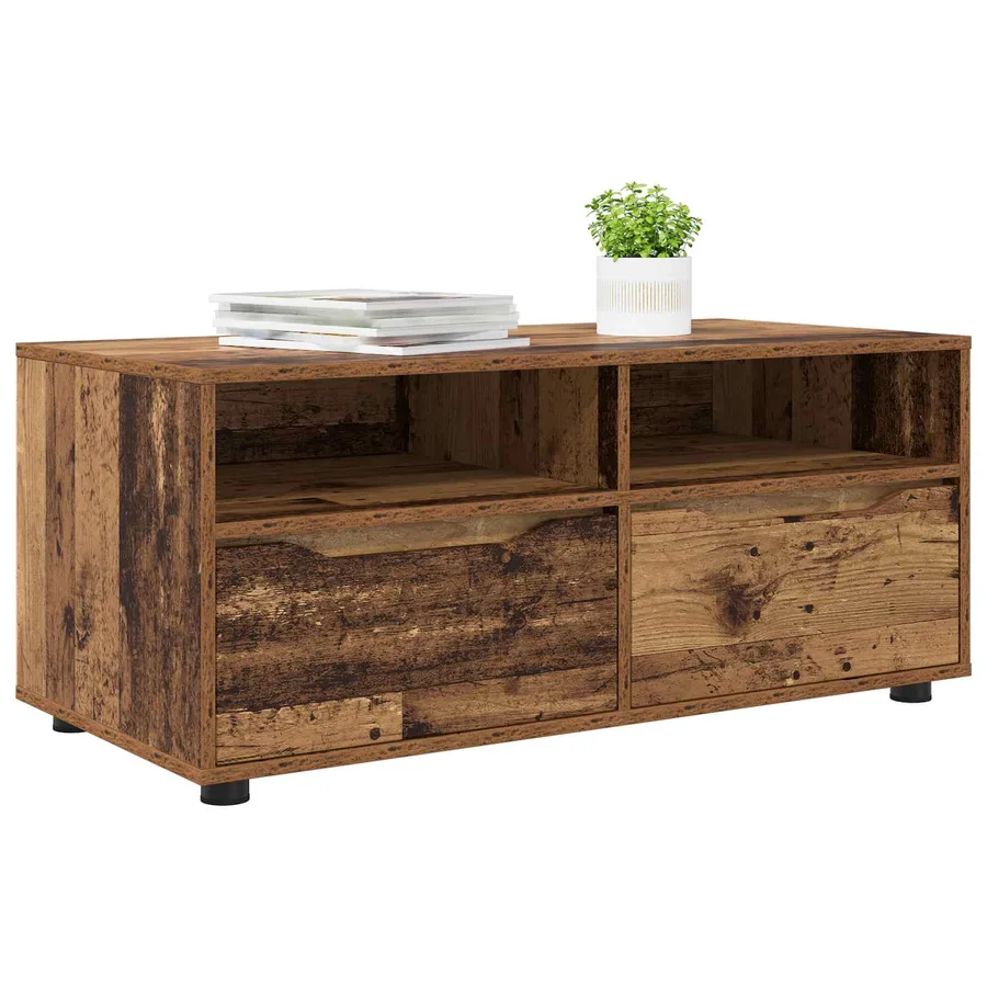 Meuble TV Bois Ancien 100 x 48 x 43 cm Bois d'ingénierie - 3