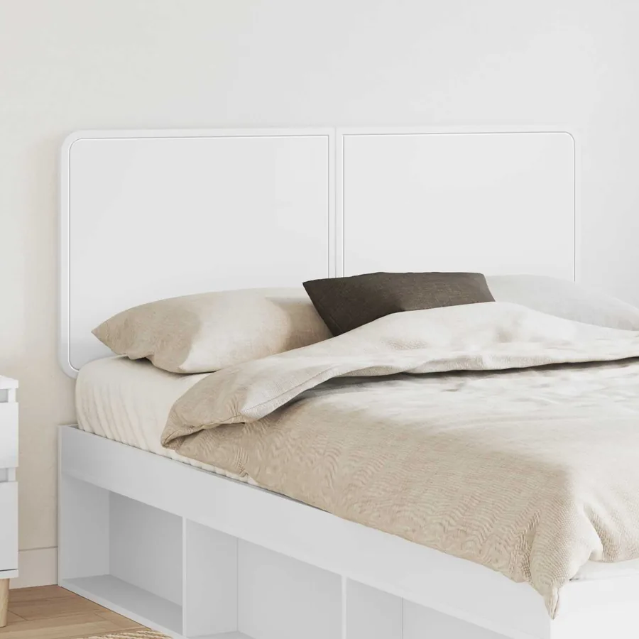 Tête de lit Blanc Bois d'ingénierie