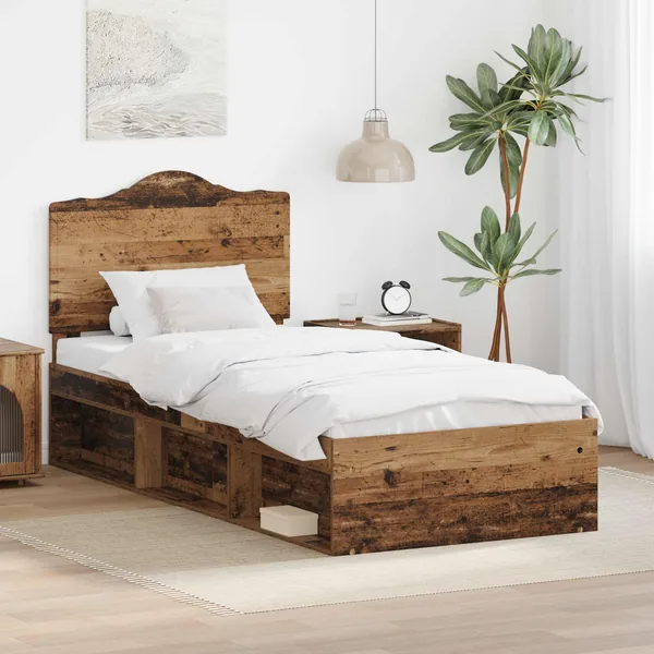 Cadre de lit Bois ancien 100 x 200 cm Pin massif