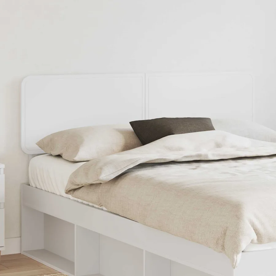 Tête de lit Blanc Bois d'ingénierie