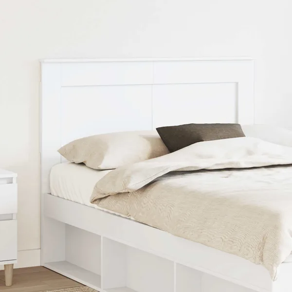 Tête de lit avec tête de lit Blanc 120 cm Bois d'ingénierie