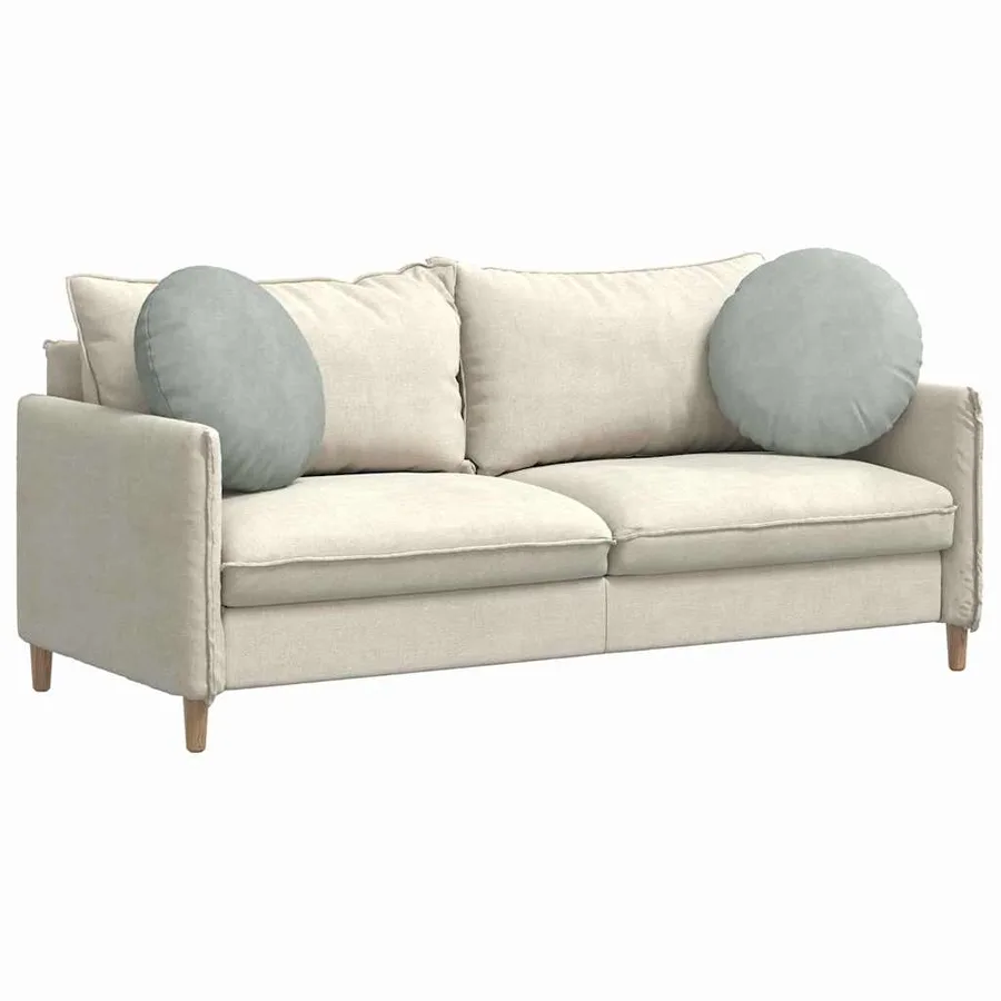 Coussins de siège 2 pcs Gris clair Ø50 x 19 cm Velours - 3