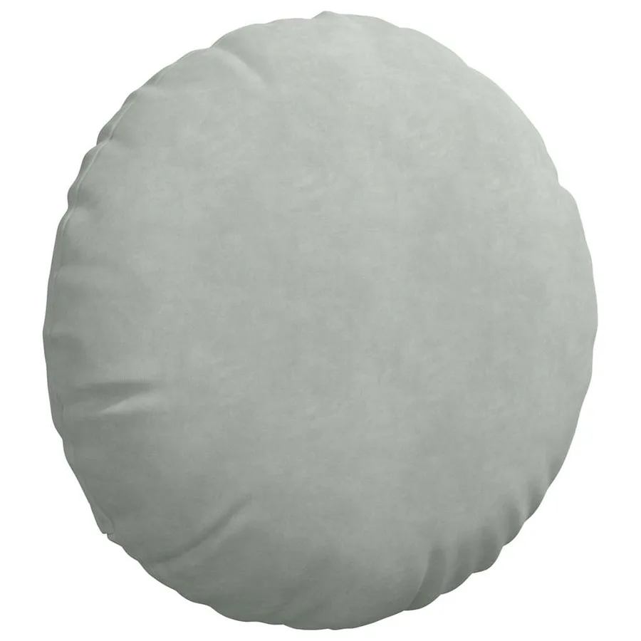 Coussins de siège 2 pcs Gris clair Ø50 x 19 cm Velours - 5