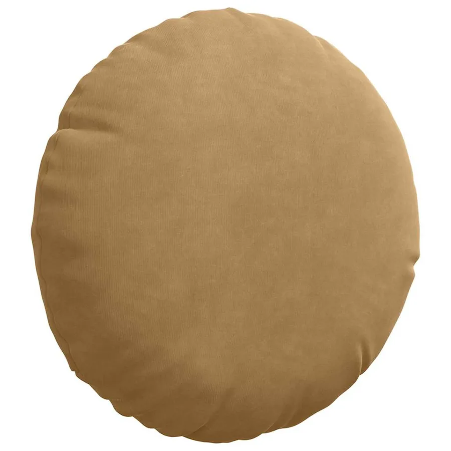 Coussins de siège 2 pcs Marron Ø30 x 13 cm Velours - 5