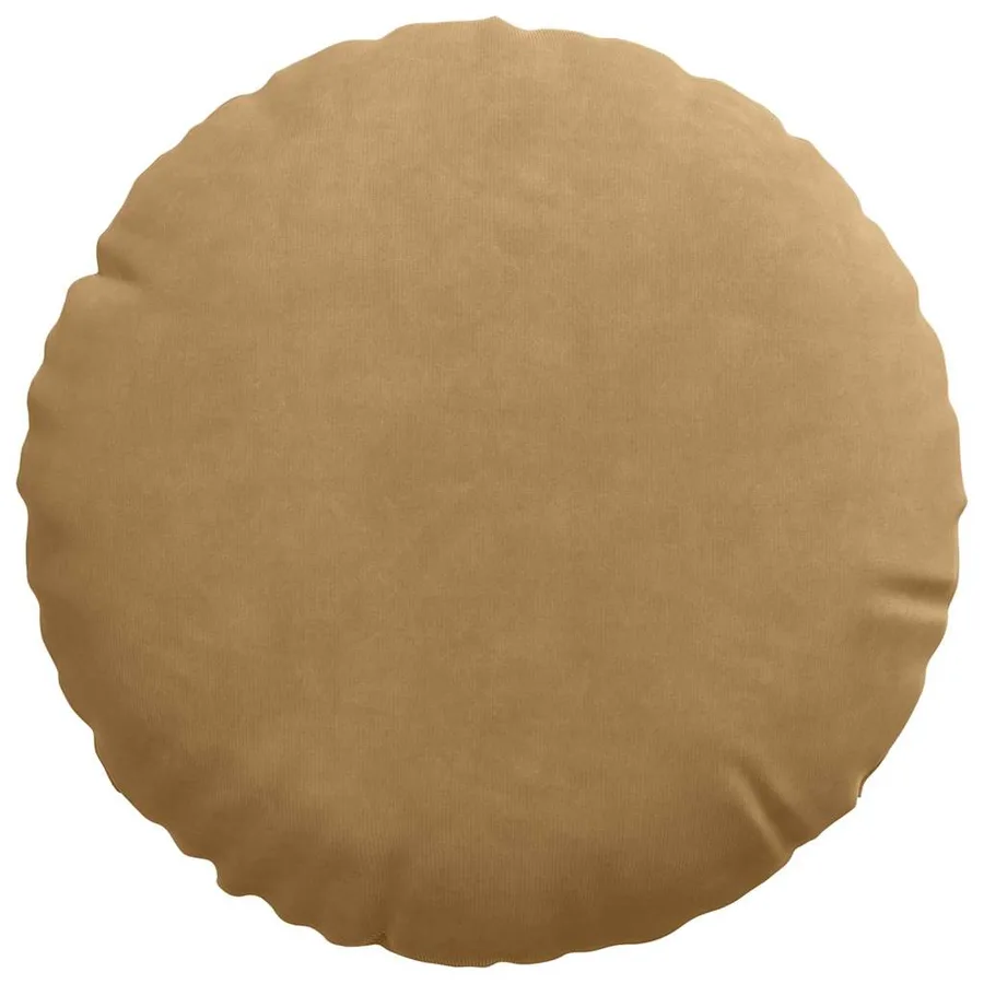 Coussins de siège 2 pcs Marron Ø30 x 13 cm Velours - 6