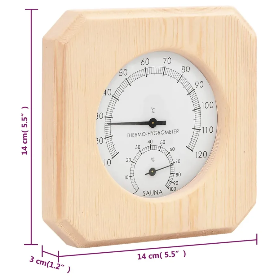 Ensemble 2 en 1 hydrothermographe et minuterie à sable de sauna - 10