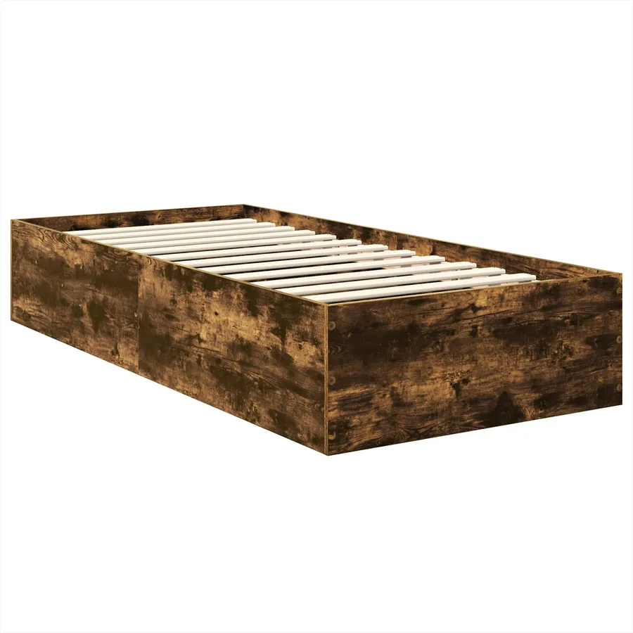 Cadre de lit Chêne fumé 100 x 200 cm Bois d'ingénierie - 5