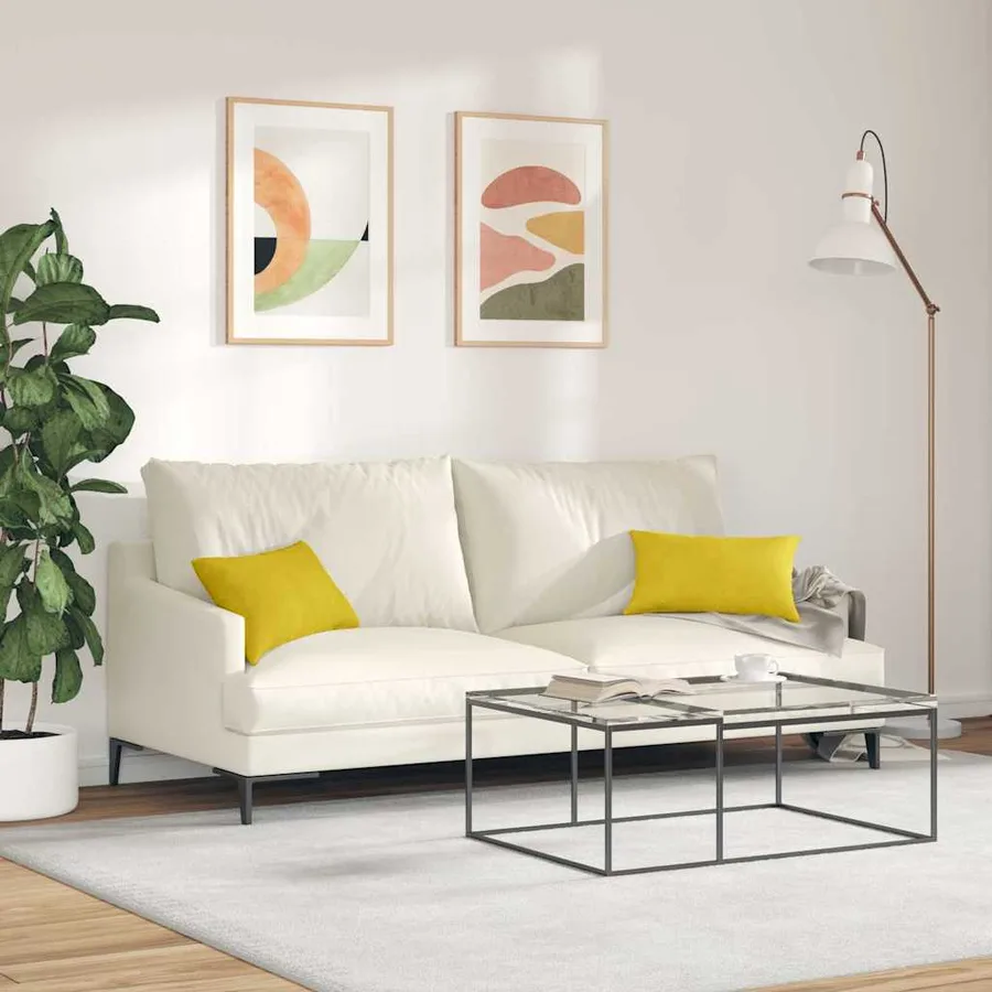 Coussins de canapé 2 pcs Jaune 50 x 30 cm - 4