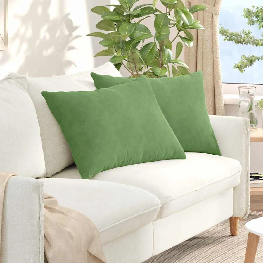 Coussins de canapé 2 pcs Vert clair 70 x 50 cm