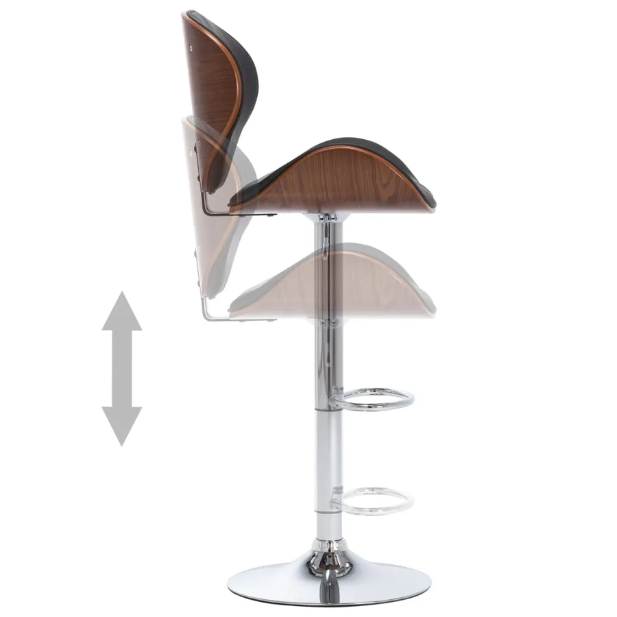 Tabouret de bar Noir Similicuir - 4