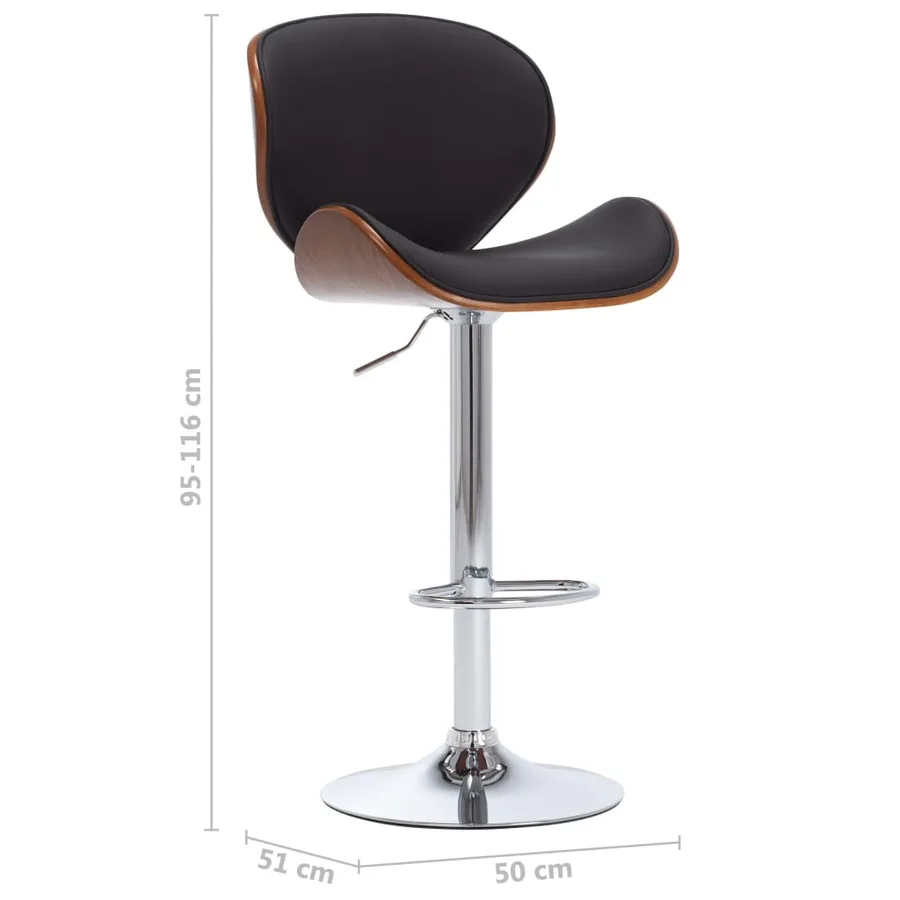 Tabouret de bar Noir Similicuir - 7