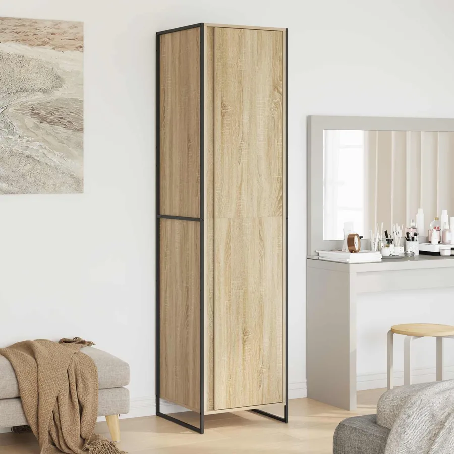 Garde-robe avec porte Sonoma 50 x 50 x 200 cm Bois d'ingénierie