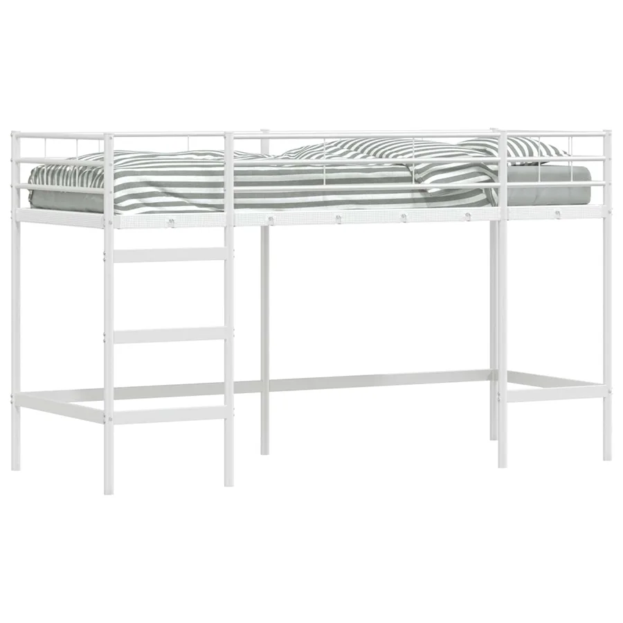 Lit mezzanine pour enfants Uni Blanc 75 x 190 cm Acier - 2