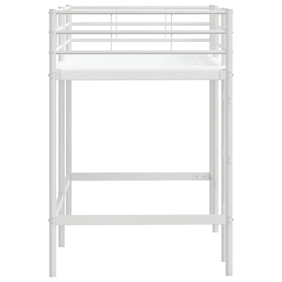 Lit mezzanine pour enfants Uni Blanc 75 x 190 cm Acier - 6