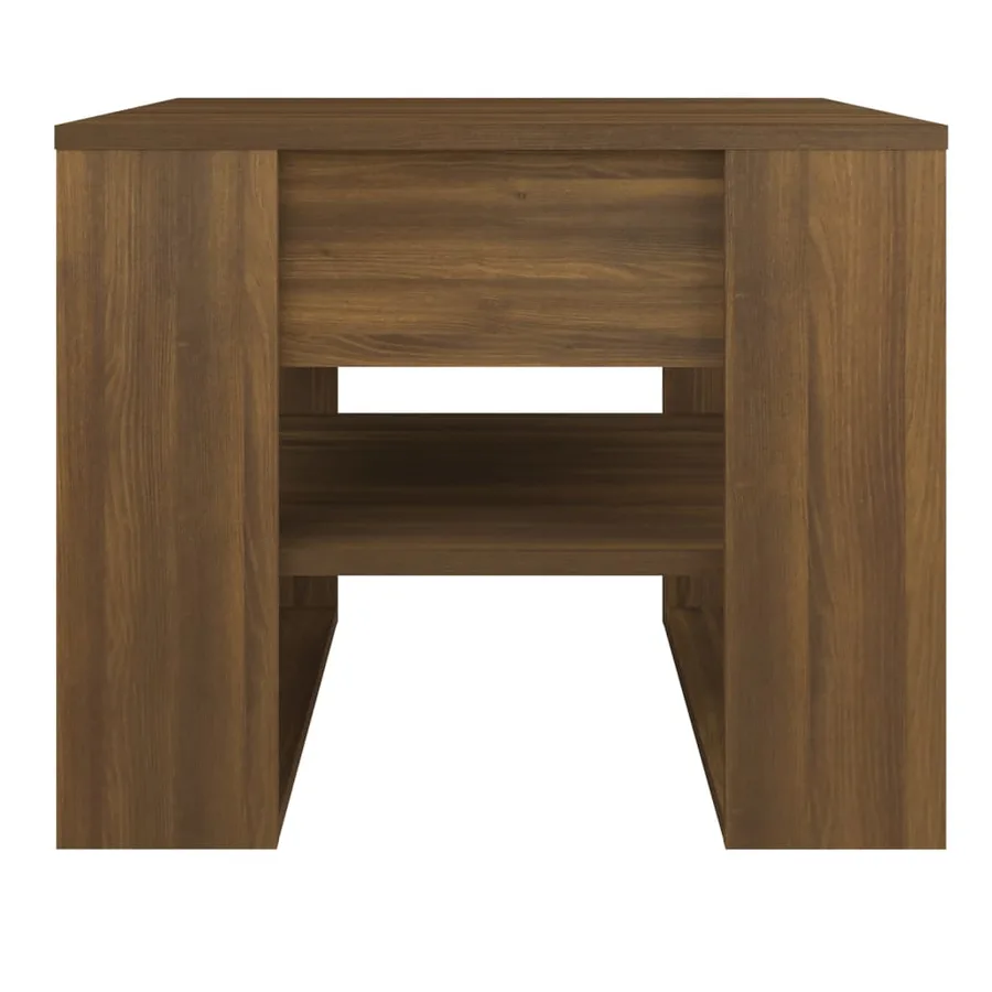 Table basse Chêne marron 55,5x55x45 cm Bois d'ingénierie - 3