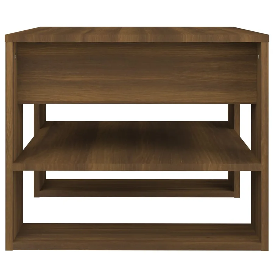 Table basse Chêne marron 55,5x55x45 cm Bois d'ingénierie - 4