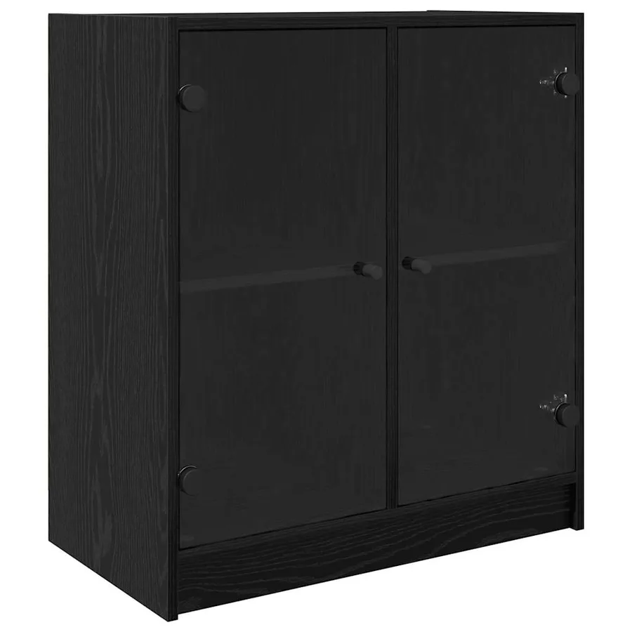 Meuble d'appoint Chêne noir 68 x 37 x 75,5 cm Bois d'ingénierie - 2