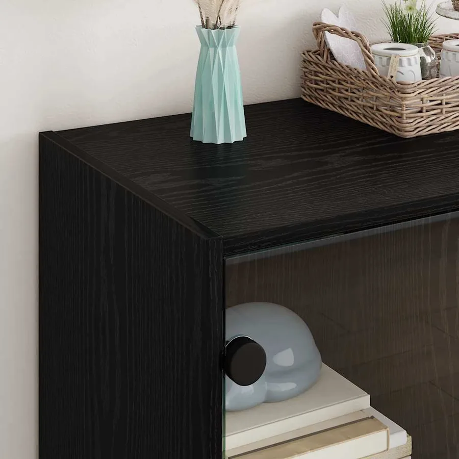 Meuble d'appoint Chêne noir 68 x 37 x 75,5 cm Bois d'ingénierie - 4