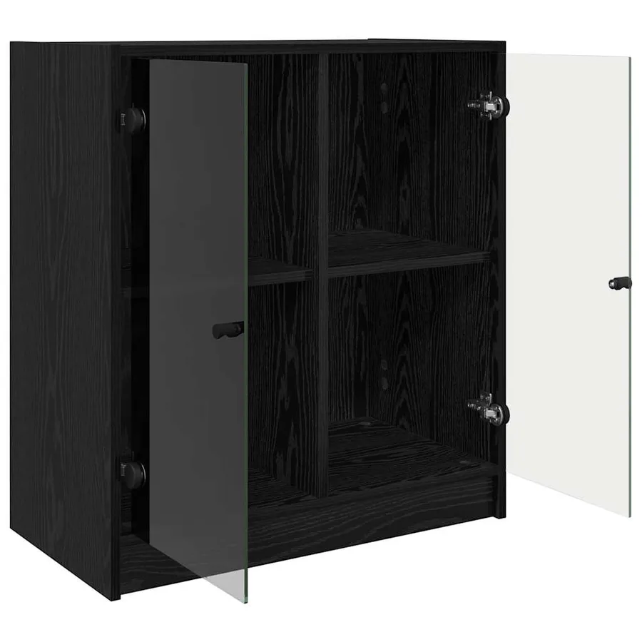 Meuble d'appoint Chêne noir 68 x 37 x 75,5 cm Bois d'ingénierie - 5