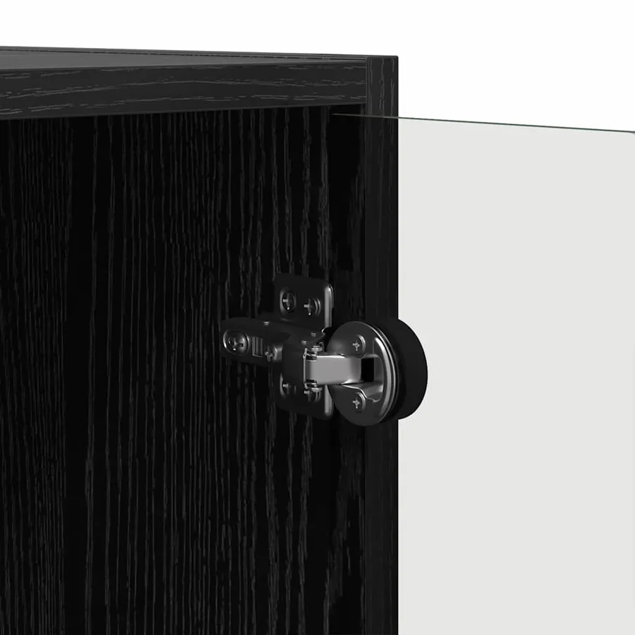 Meuble d'appoint Chêne noir 68 x 37 x 75,5 cm Bois d'ingénierie - 9