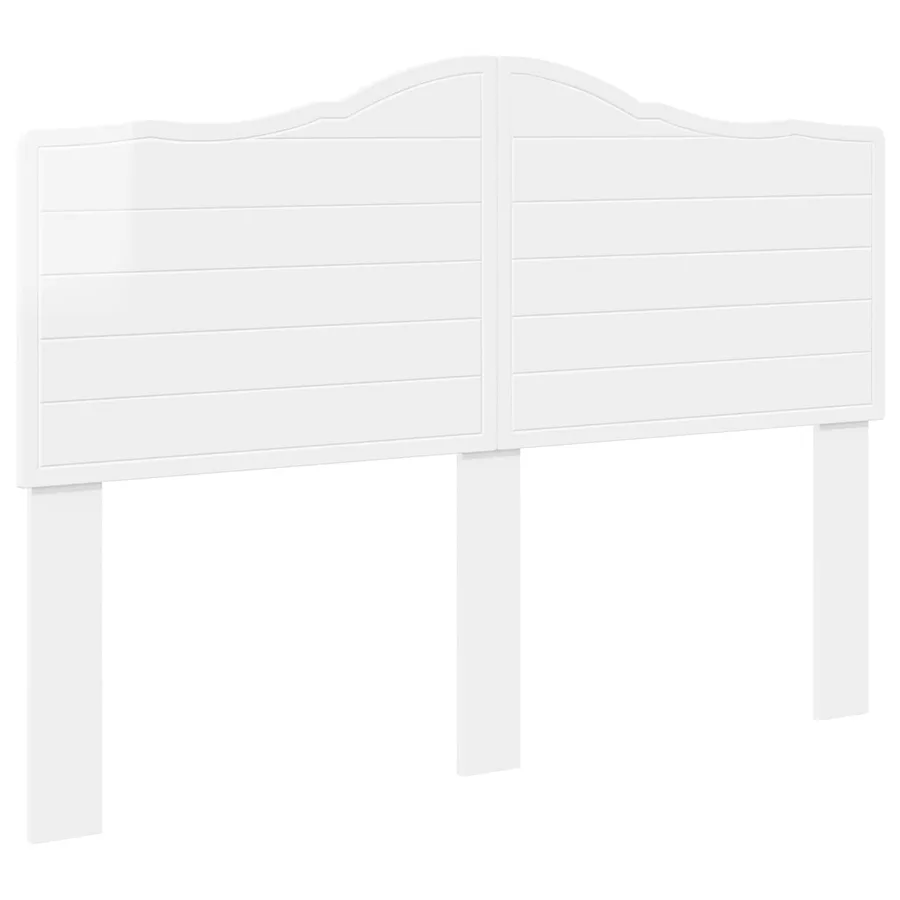 Tête de lit Blanc Brillant Bois d'ingénierie - 2