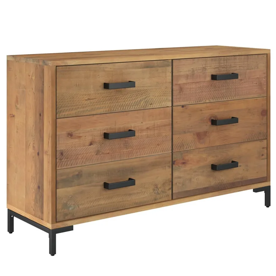 Buffet Marron 110x35x70 cm Bois de pin massif - 2