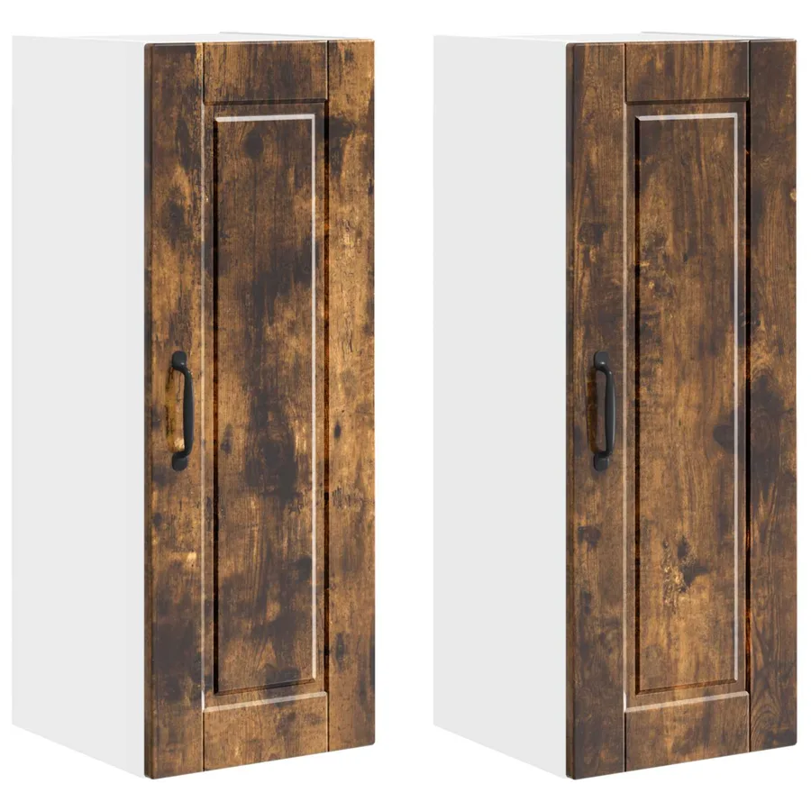 Meuble mural PORTO 2 pcs Chêne fumé 30 x 31 x 80 cm - 2