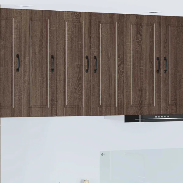 Meuble mural PORTO 2 pcs Chêne brun 30 x 31 x 80 cm
