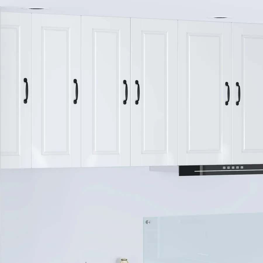 Meuble mural PORTO 2 pcs Blanc brillant 30 x 31 x 80 cm