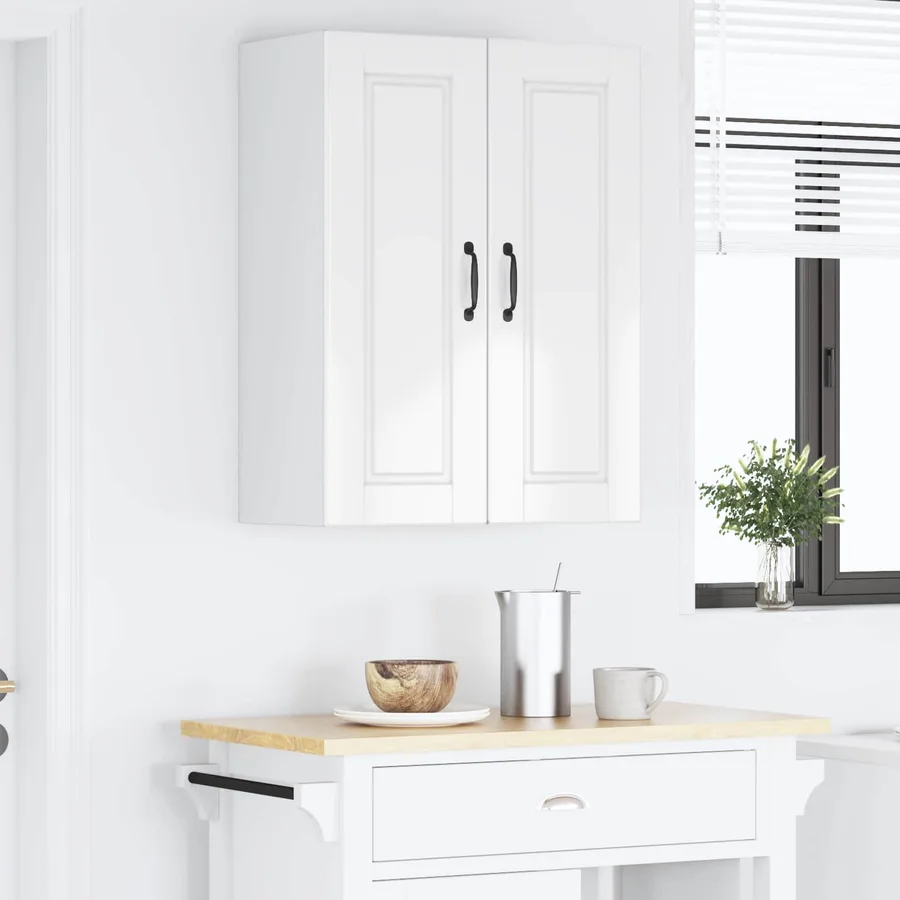 Meuble mural PORTO 2 pcs Blanc brillant 30 x 31 x 80 cm - 4