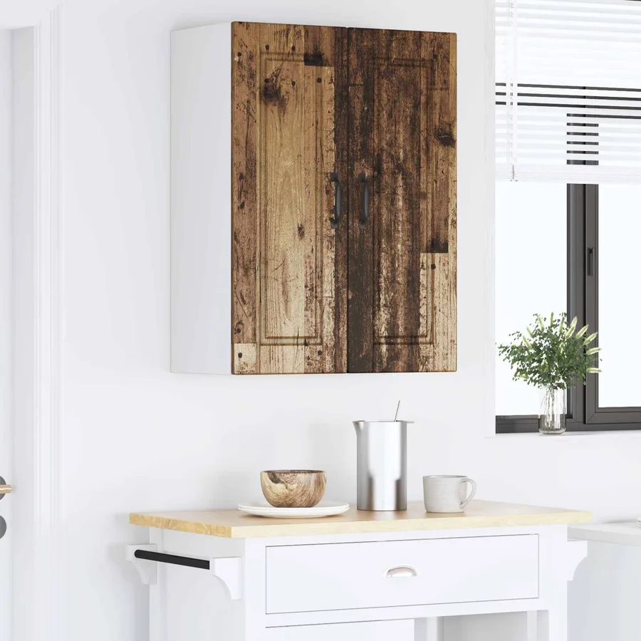 Meuble mural PORTO 2 pcs Bois ancien 30 x 31 x 80 cm - 4