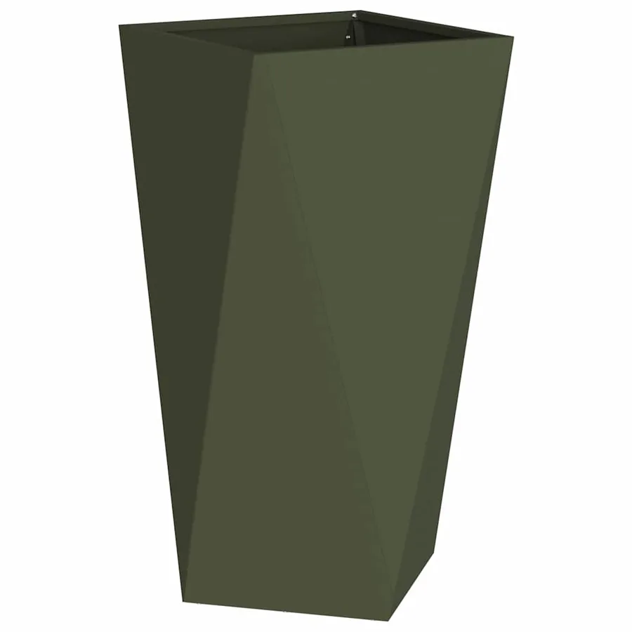 Jardinière 2 pc Vert olive 40 x 40 x 75 cm Acier - 5