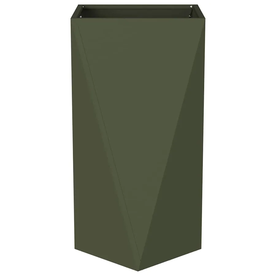 Jardinière 2 pc Vert olive 40 x 40 x 75 cm Acier - 6