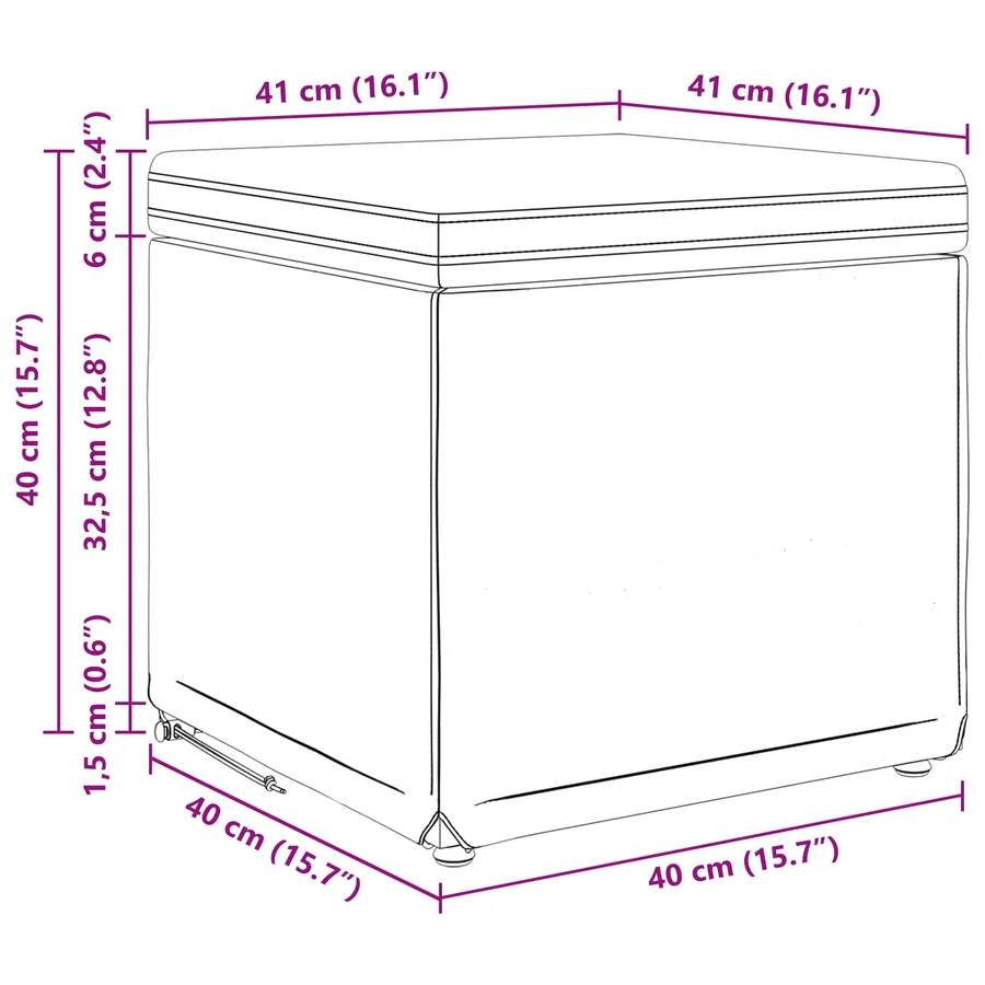 Tabouret Noir Cuir Synthétique et Bois Composite - 8