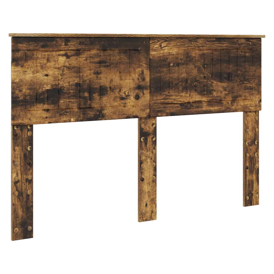 Cadre de lit Chêne fumé 140 x 200 cm Bois Ingénierie - 7
